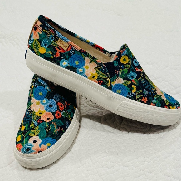 Keds X Rifle Paper Co. Triple Decker Vintage Blossom Slip On size 7 - Picture 6 of 7
